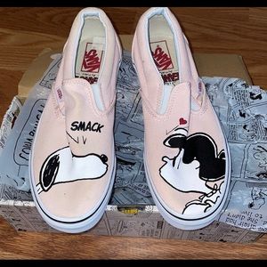 peanuts vans slip ons